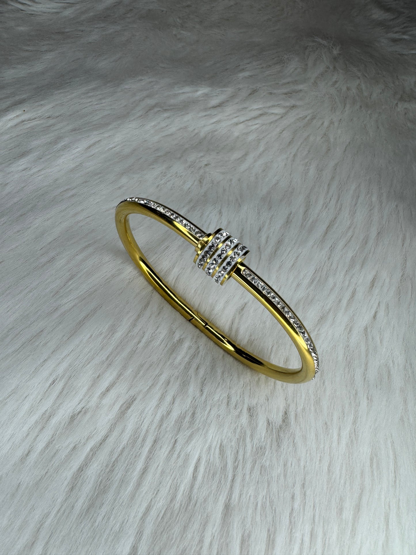 Shimmer Frost Silver/Gold Bracelet Bangle