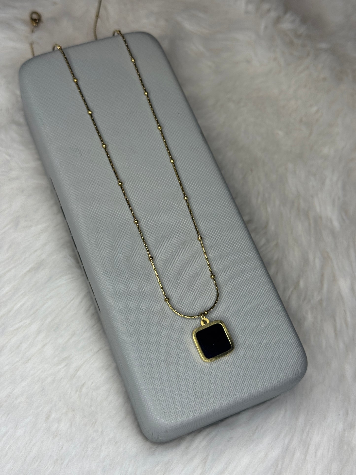Black Pendant Necklace