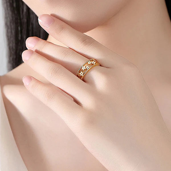 Little Golden Star Adjustable Ring
