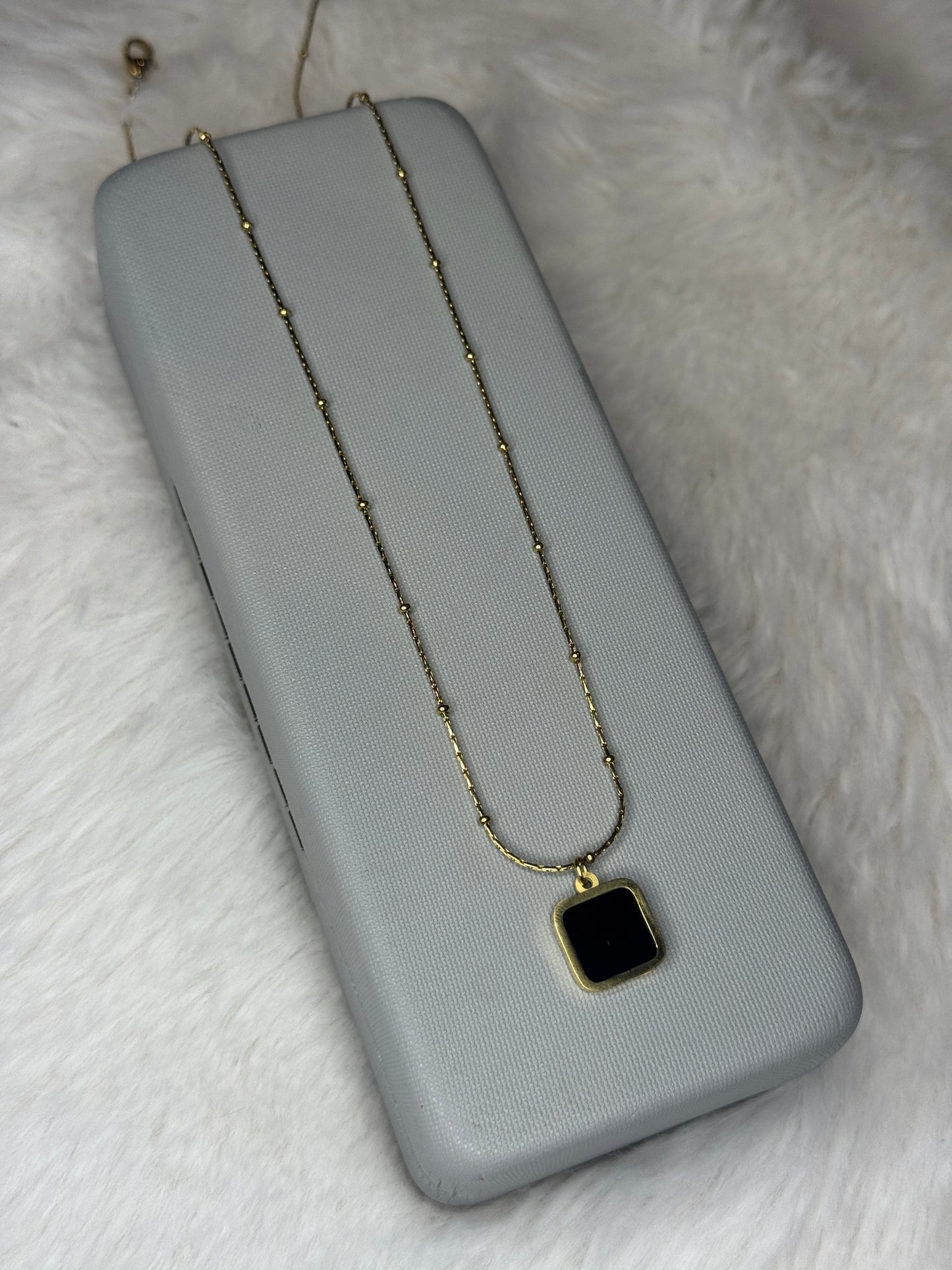 Black Pendant Necklace