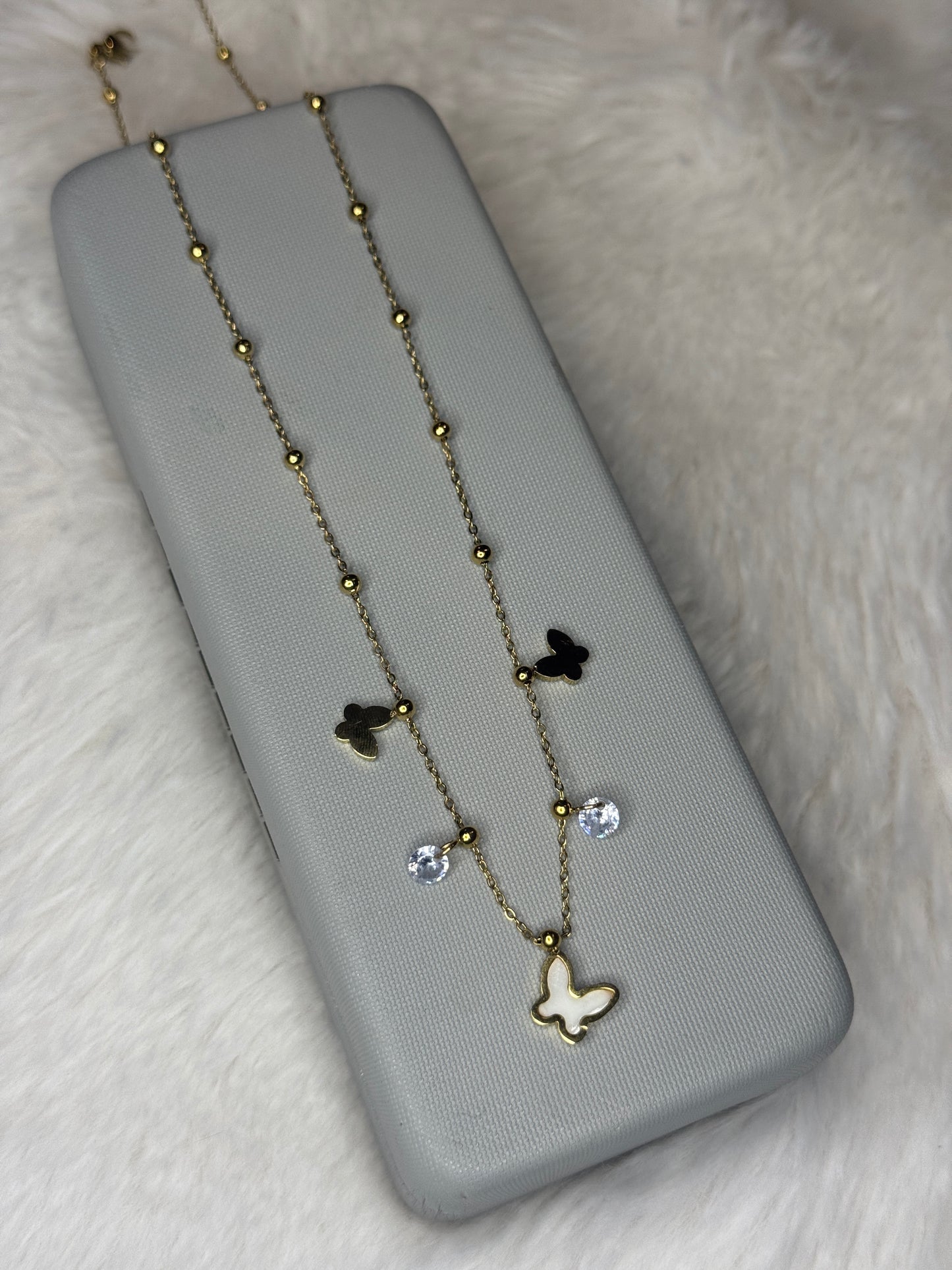 Butterfly Charm Layer Necklace