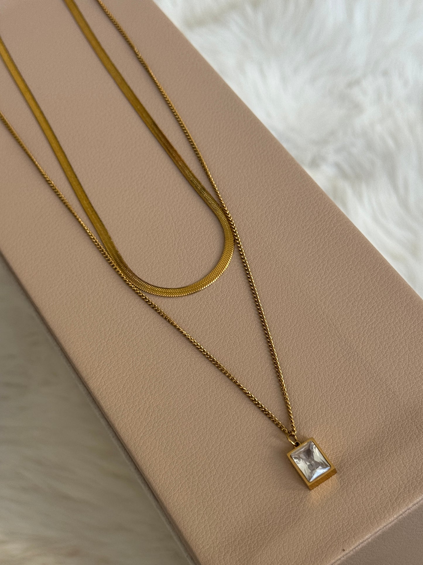 Golden Glint Duo Necklace
