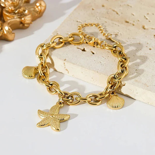Coastal Charm Golden Bracelet