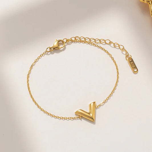 V Charm Bracelet