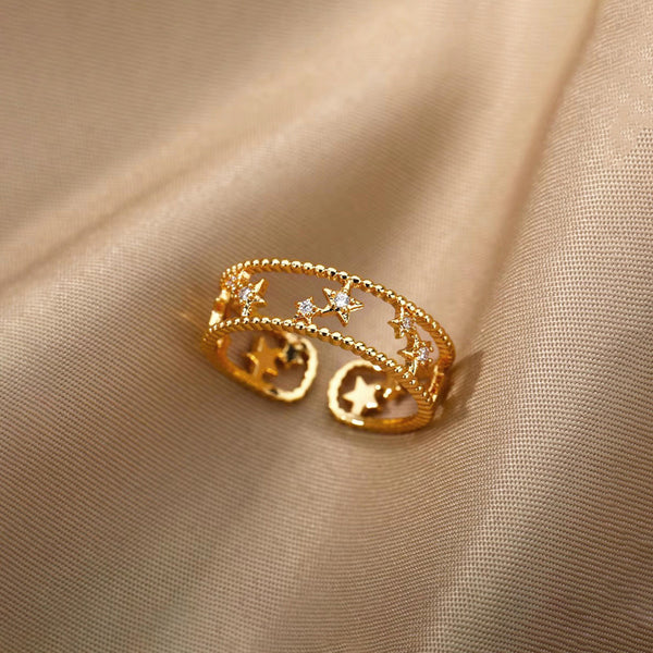Little Golden Star Adjustable Ring