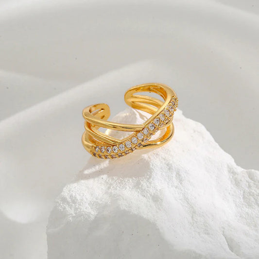 Sunlit Frost Adjustable Ring
