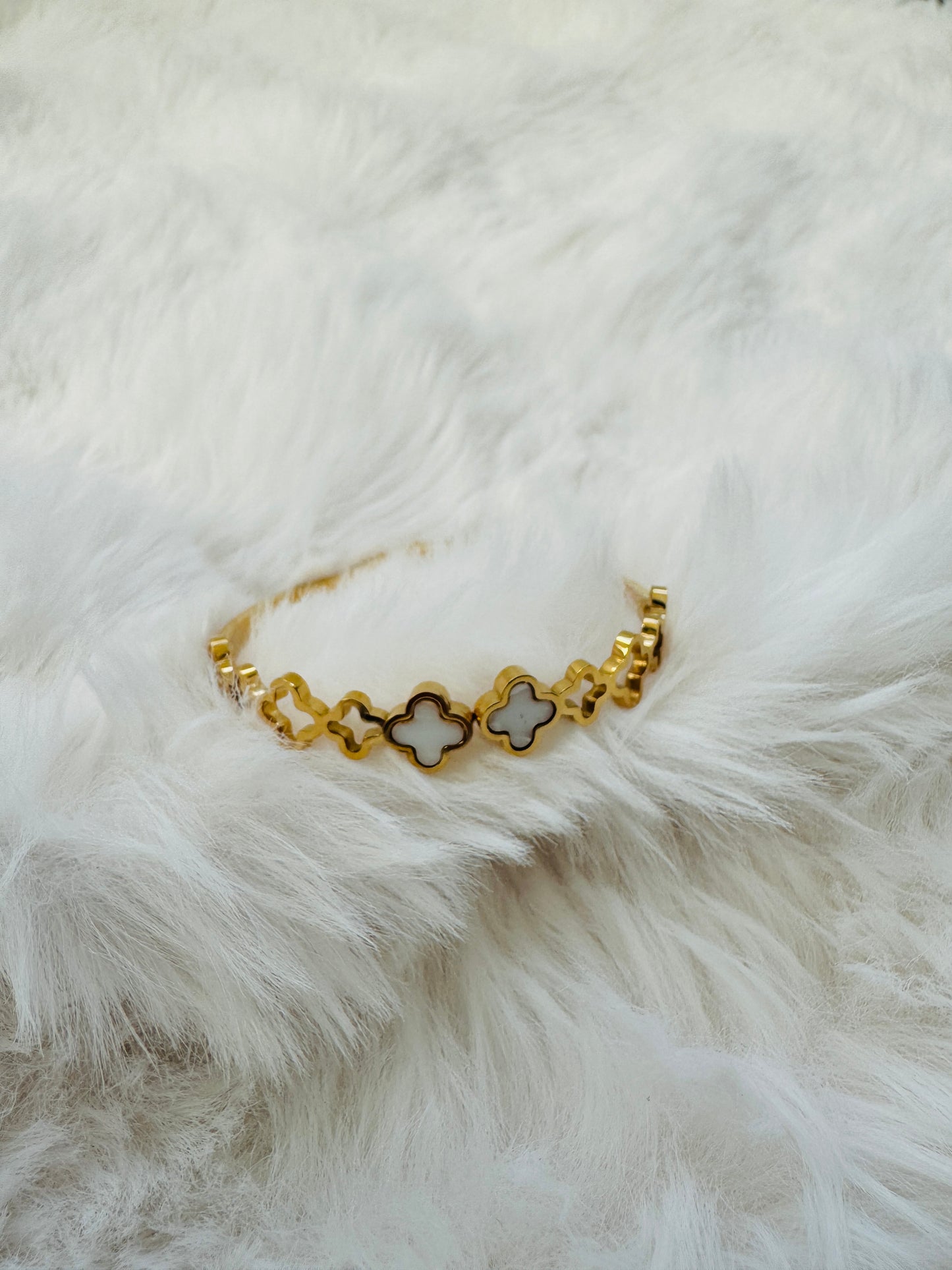 Eternal Bloom Clover Bracelet Bangle