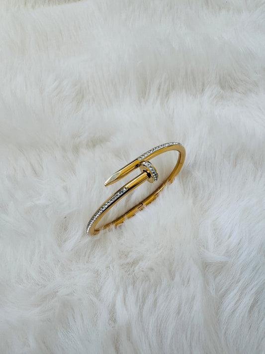 Torque Golden Nail Bracelet bangle